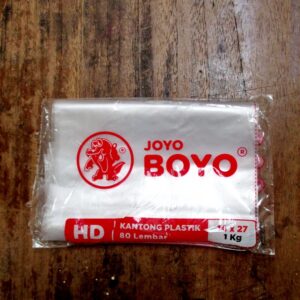 Kantong Plastik HDPE Joyo Boyo 14x27 1kg Buram 0.15 Tahan Panas