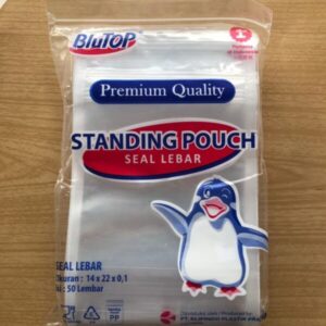 Standing Pouch STP 14x22 Seal Lebar Merk Blutop isi 50lbr