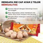 Mie Cap Ayam 2 Telor Lebar Keriting Karton