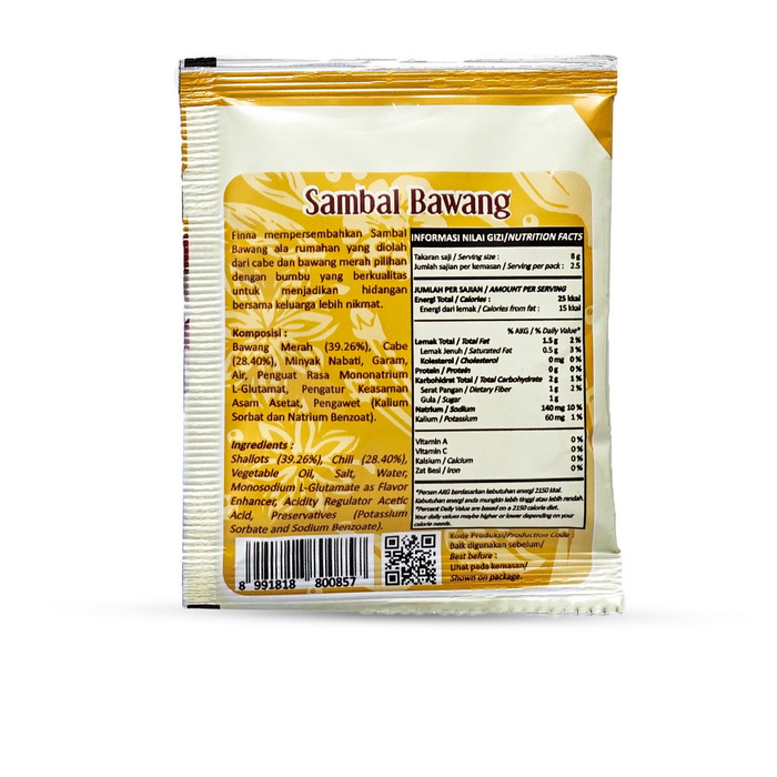 Uleg Sambal Bawang Sachet Finna