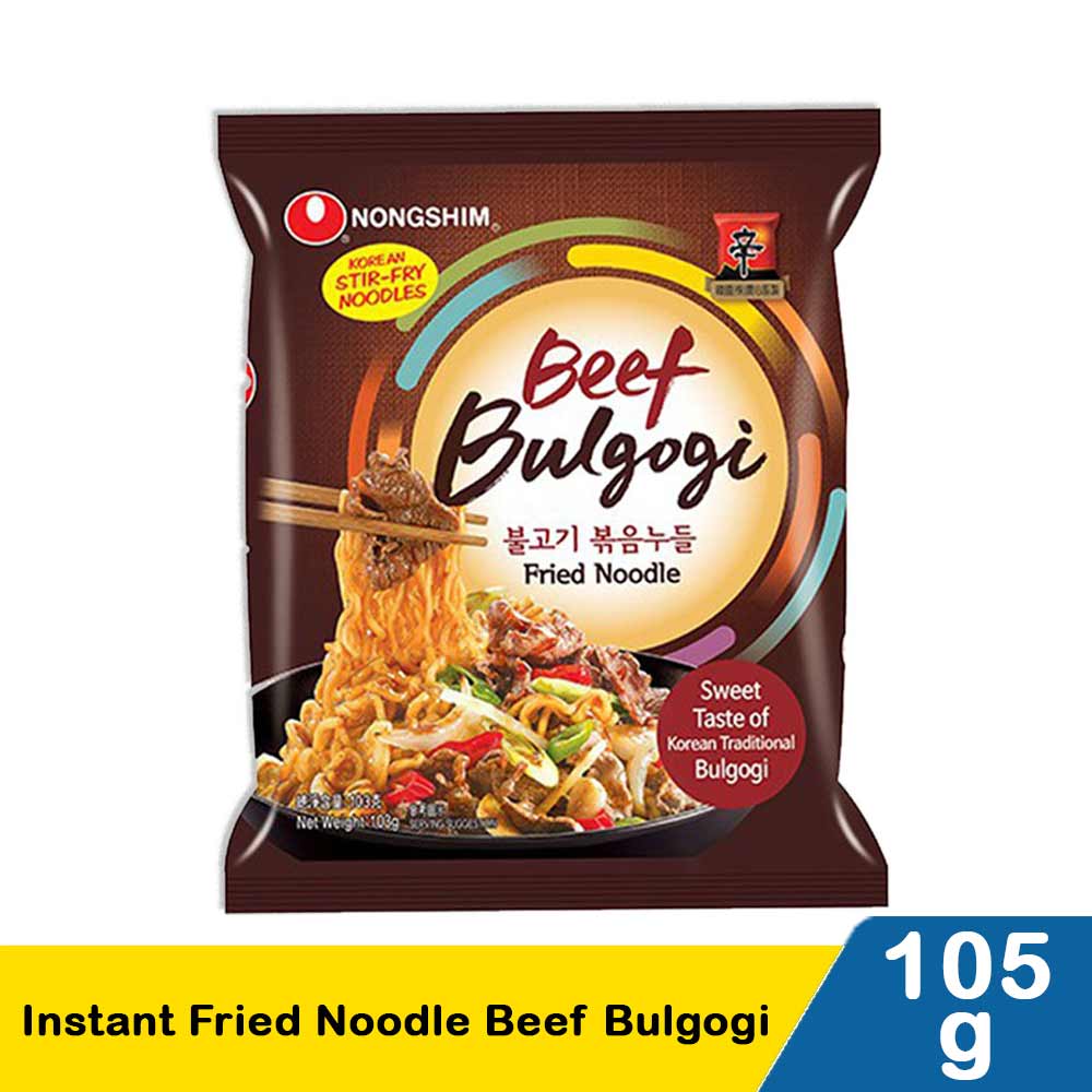 Nong Shim Mie Instant Fried Noodle Beef Bulgogi 105gr