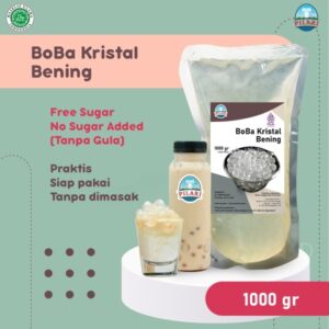 Boba Jelly Kristal Bening 1Kg Siap Saji