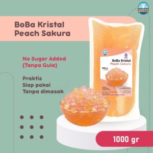 Boba Jelly Kristal Peach Sakura 1Kg Siap Saji