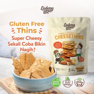 Cheesethins Cookies Ladang Lima 80g - Healthy Food Snack Gluten Free