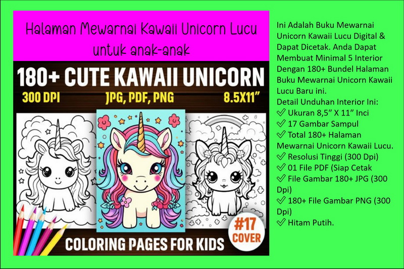 Mewarnai Gambar Anak Digital Lucu Kawaii 1