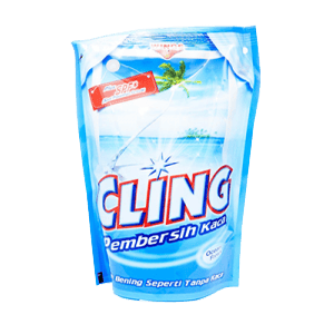 Pembersih Kaca Refill Biru Cling 400ml