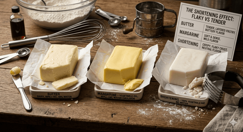 Butter, Margarin, dan Shortening Perbedaan untuk Baking