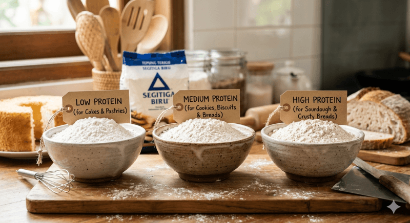 Perbedaan Tepung Protein Rendah, Sedang, dan Tinggi