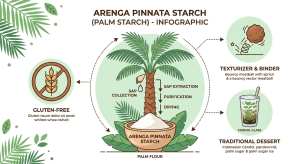 Tepung aren infographic