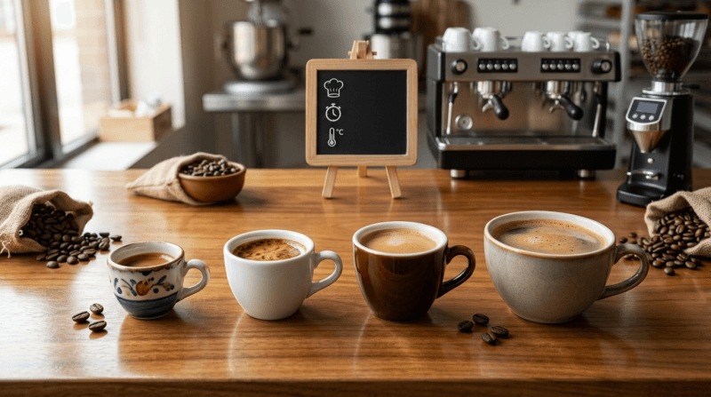 Perbedaan Espresso, Ristretto, Lungo & Americano