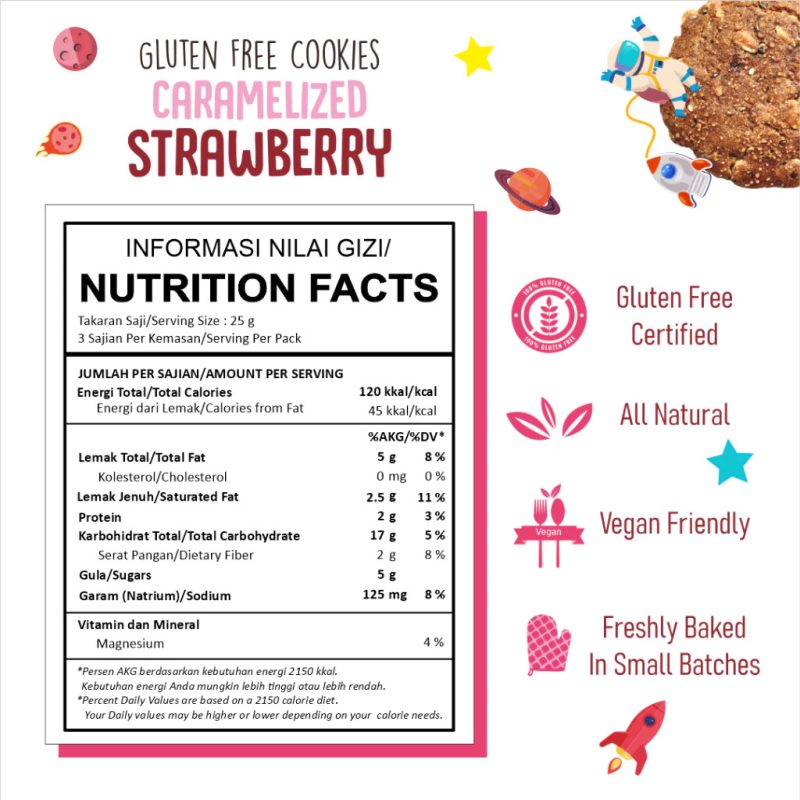 Nola Gluten Free Cookies Caramelized Strawberry