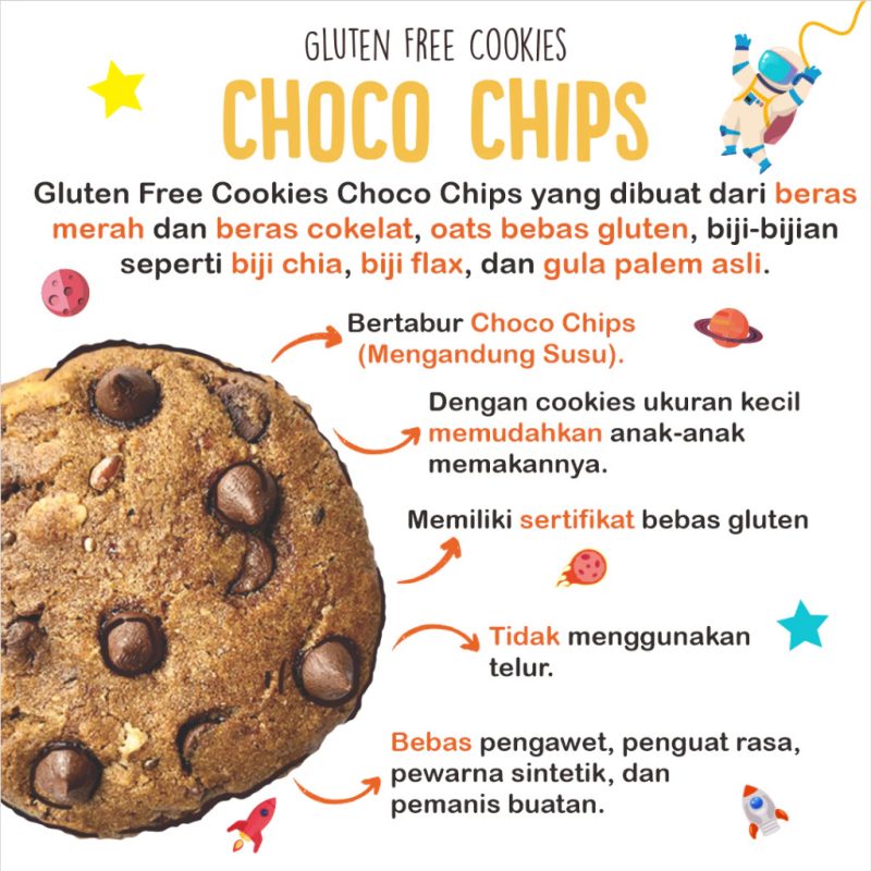 Nola Gluten Free Cookies Choco Chips
