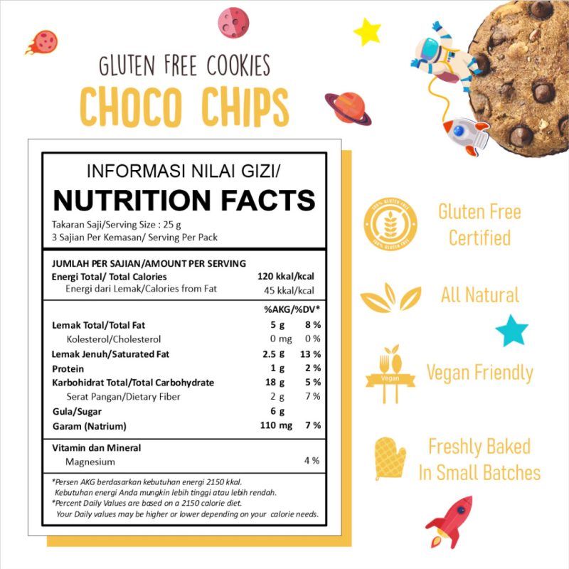 Nola Gluten Free Cookies Choco Chips