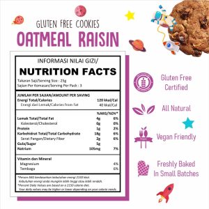 Nola Gluten Free Cookies Oatmeal Raisin